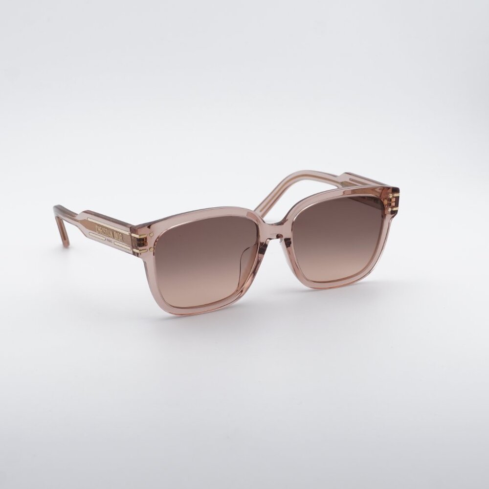 Dior DIORSIGNATURE S7F 40F1 Women Sunglasses Pink Square Frame, Pink Lenses